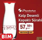 PAŞABAHÇE KALP DESENLİ KAPAKLI SÜRAHİ